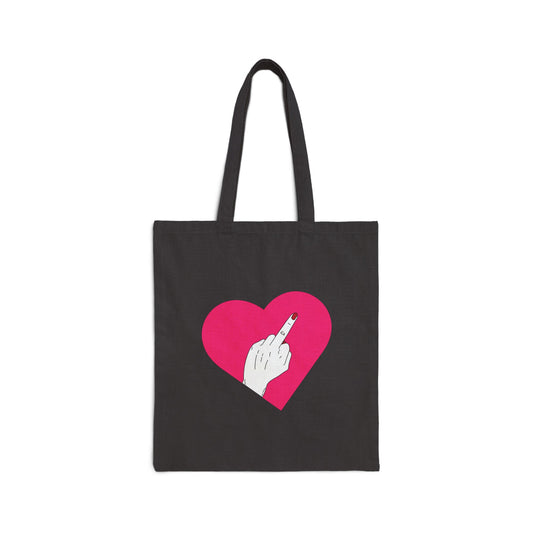 Self Love Tote Bag | Heart Canvas Bag | Funny Sassy Tote | Edgy Aesthetic Gift | Ironic Statement Bag