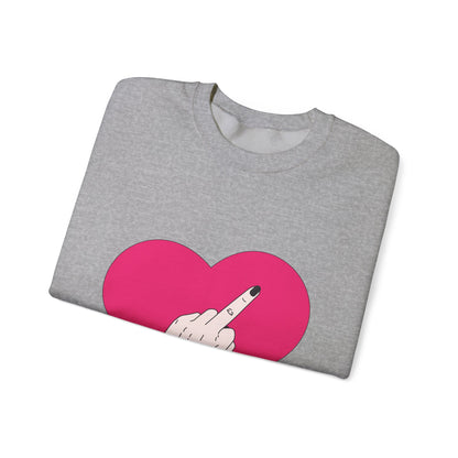 Self Love Heart Crewneck Sweatshirt | Pink Heart Graphic Pullover | Funny Sassy Sweater | Y2K Aesthetic | Edgy Statement Crewneck