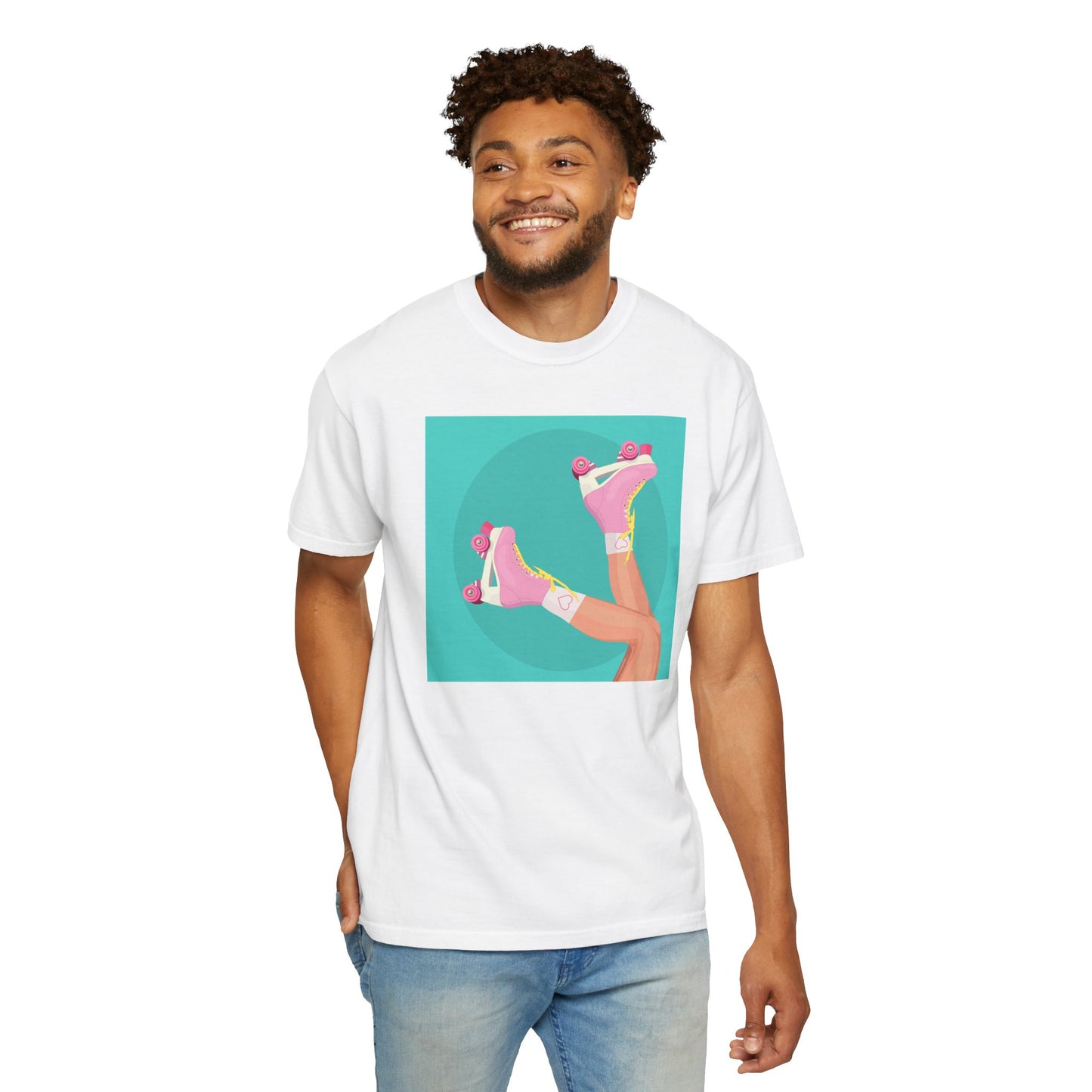 Pink Roller Skates T-Shirt | Retro 90s Y2K Aesthetic Tee | Gift for her