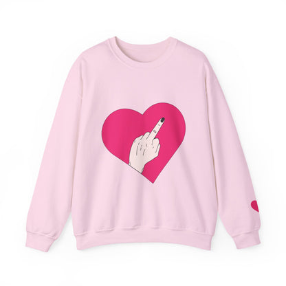 Self Love Heart Crewneck Sweatshirt | Pink Heart Graphic Pullover | Funny Sassy Sweater | Y2K Aesthetic | Edgy Statement Crewneck