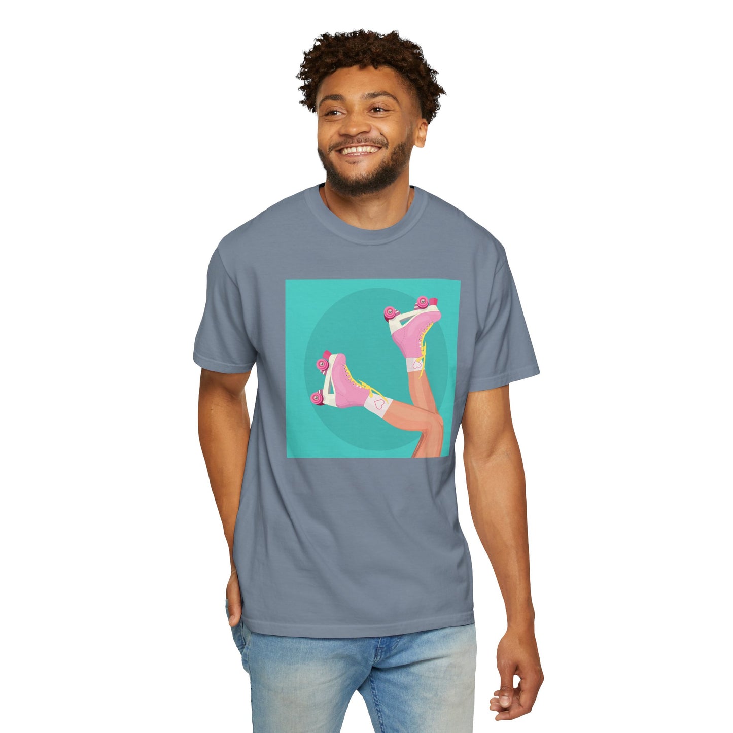 Pink Roller Skates T-Shirt | Retro 90s Y2K Aesthetic Tee | Gift for her