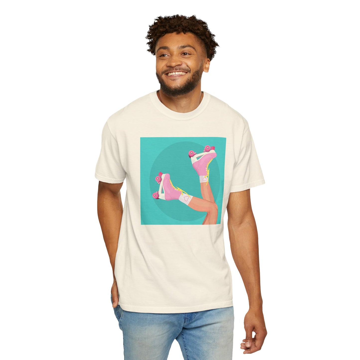 Pink Roller Skates T-Shirt | Retro 90s Y2K Aesthetic Tee | Gift for her