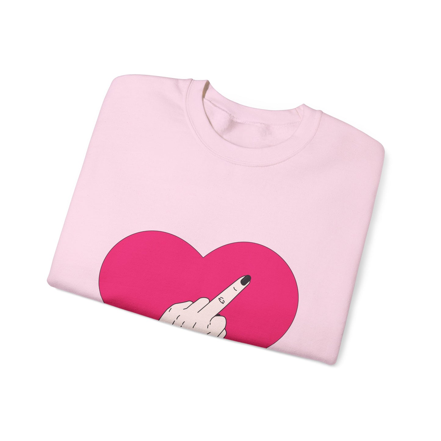 Self Love Heart Crewneck Sweatshirt | Pink Heart Graphic Pullover | Funny Sassy Sweater | Y2K Aesthetic | Edgy Statement Crewneck