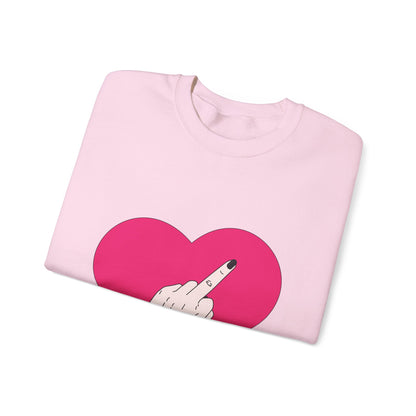 Self Love Heart Crewneck Sweatshirt | Pink Heart Graphic Pullover | Funny Sassy Sweater | Y2K Aesthetic | Edgy Statement Crewneck