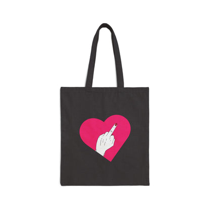 Self Love Tote Bag | Heart Canvas Bag | Funny Sassy Tote | Edgy Aesthetic Gift | Ironic Statement Bag