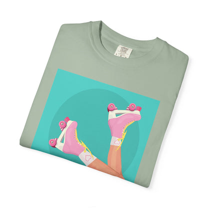 Pink Roller Skates T-Shirt | Retro 90s Y2K Aesthetic Tee | Gift for her