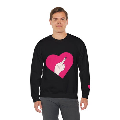 Self Love Heart Crewneck Sweatshirt | Pink Heart Graphic Pullover | Funny Sassy Sweater | Y2K Aesthetic | Edgy Statement Crewneck