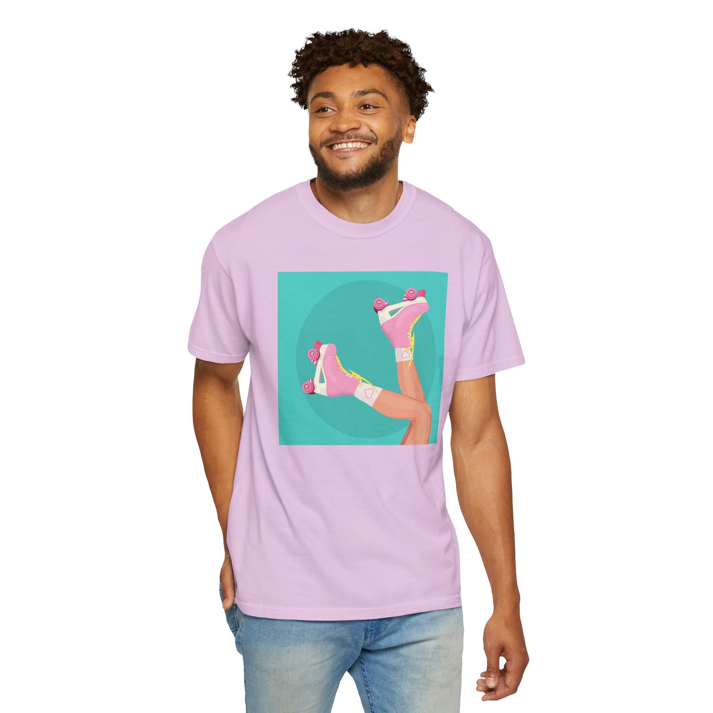 Pink Roller Skates T-Shirt | Retro 90s Y2K Aesthetic Tee | Gift for her