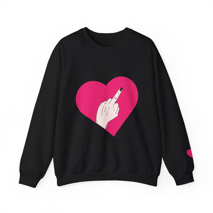 Self Love Heart Crewneck Sweatshirt | Pink Heart Graphic Pullover | Funny Sassy Sweater | Y2K Aesthetic | Edgy Statement Crewneck