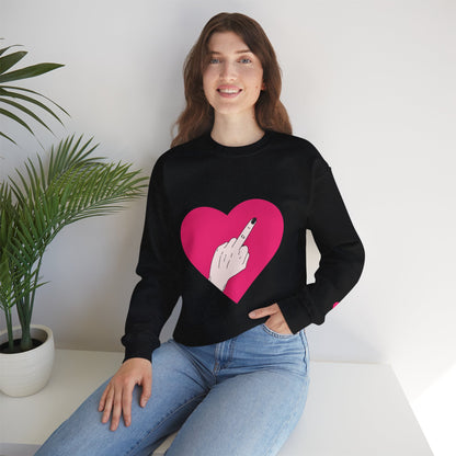 Self Love Heart Crewneck Sweatshirt | Pink Heart Graphic Pullover | Funny Sassy Sweater | Y2K Aesthetic | Edgy Statement Crewneck
