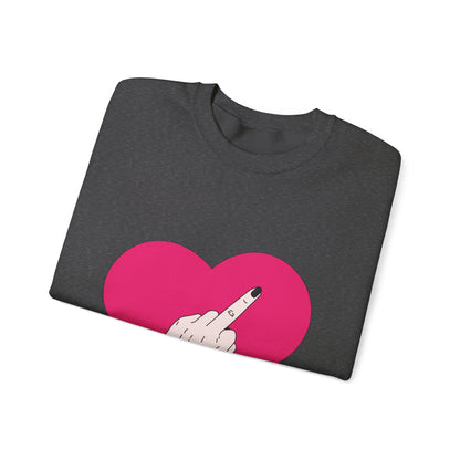 Self Love Heart Crewneck Sweatshirt | Pink Heart Graphic Pullover | Funny Sassy Sweater | Y2K Aesthetic | Edgy Statement Crewneck