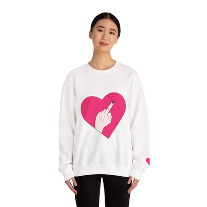 Self Love Heart Crewneck Sweatshirt | Pink Heart Graphic Pullover | Funny Sassy Sweater | Y2K Aesthetic | Edgy Statement Crewneck