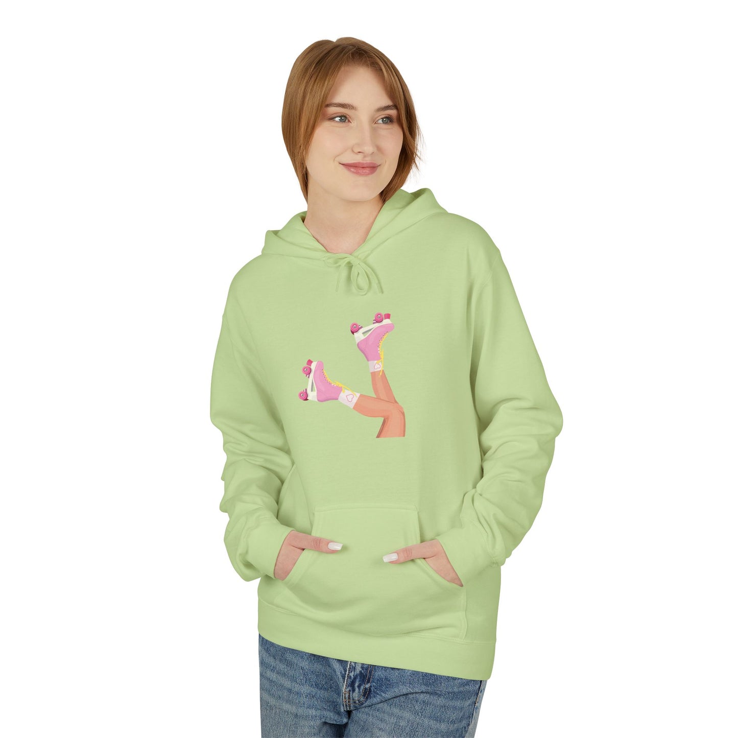 Roller Skates Hoodie | Y2K Aesthetic Sweatshirt | Retro 90s Pullover | Cute Statement Hoodie