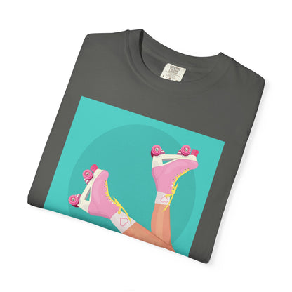 Pink Roller Skates T-Shirt | Retro 90s Y2K Aesthetic Tee | Gift for her