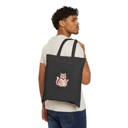 Emotionally Unavailable Except For My Cat Tote Bag | Funny Cat Lover Gift | Aesthetic Canvas Bag