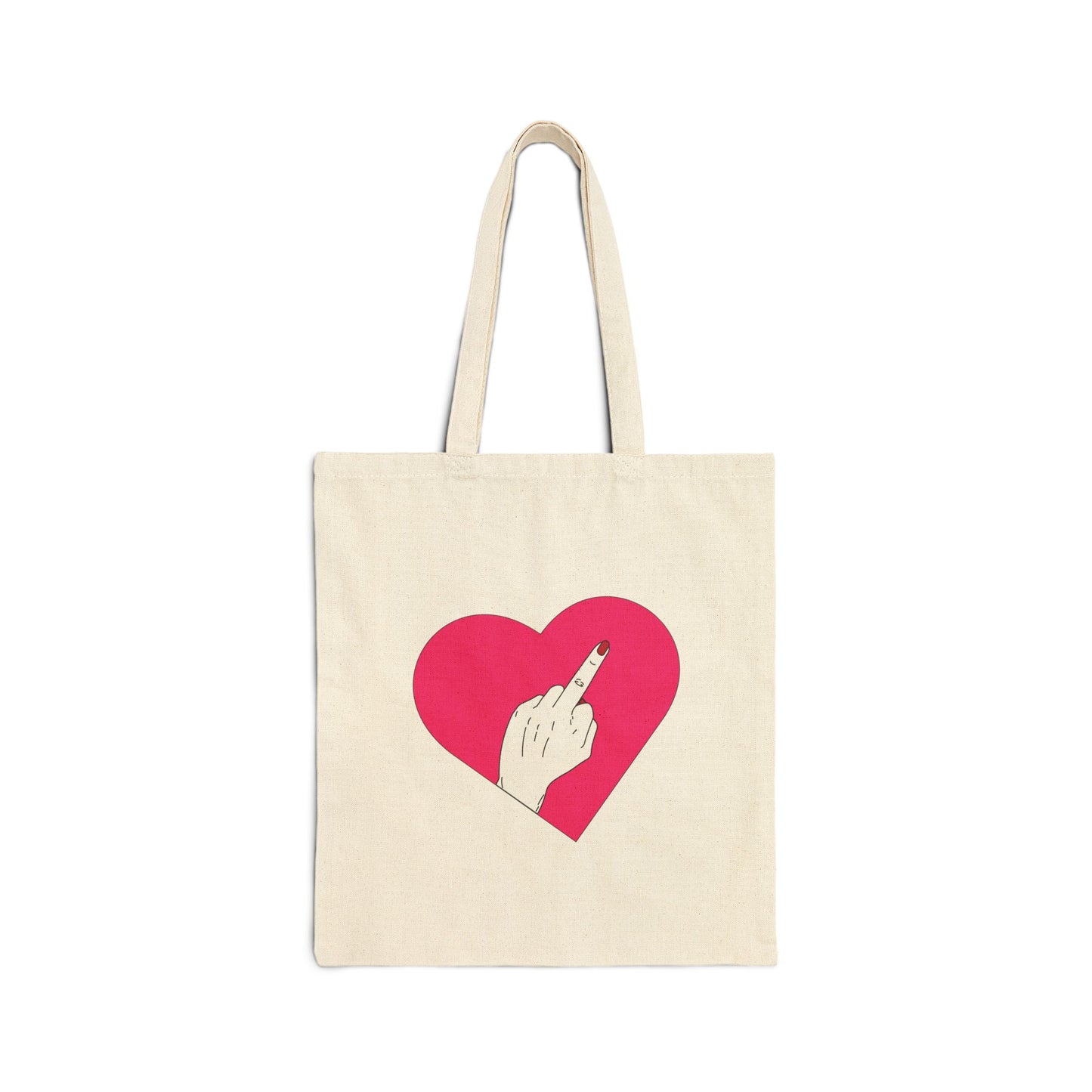 Self Love Tote Bag | Heart Canvas Bag | Funny Sassy Tote | Edgy Aesthetic Gift | Ironic Statement Bag