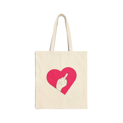 Self Love Tote Bag | Heart Canvas Bag | Funny Sassy Tote | Edgy Aesthetic Gift | Ironic Statement Bag