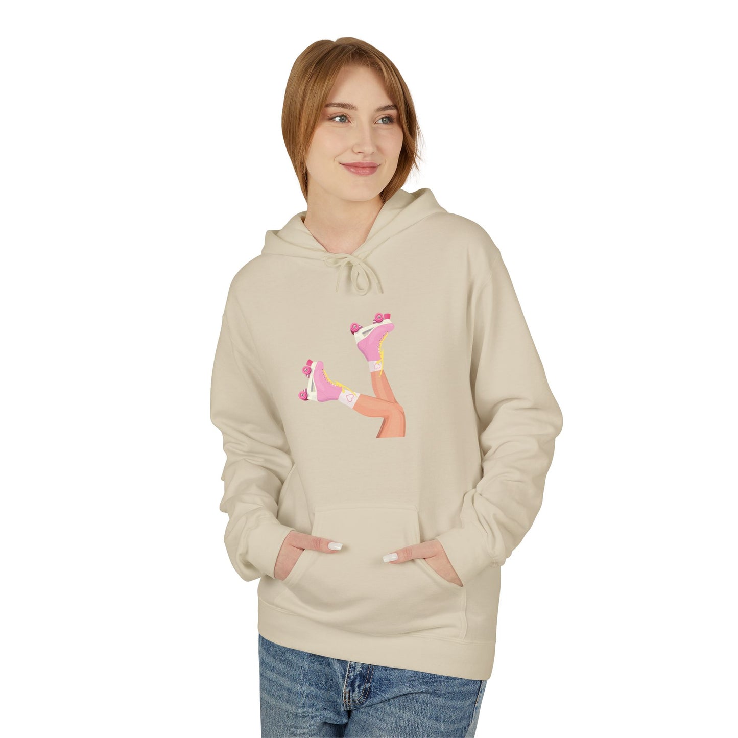 Roller Skates Hoodie | Y2K Aesthetic Sweatshirt | Retro 90s Pullover | Cute Statement Hoodie