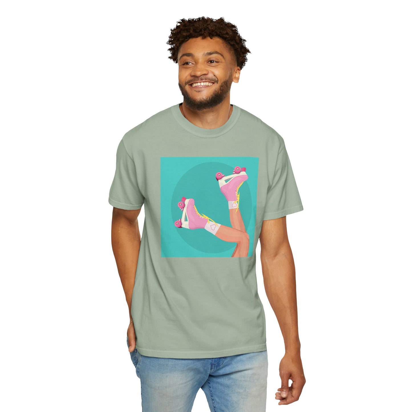 Pink Roller Skates T-Shirt | Retro 90s Y2K Aesthetic Tee | Gift for her