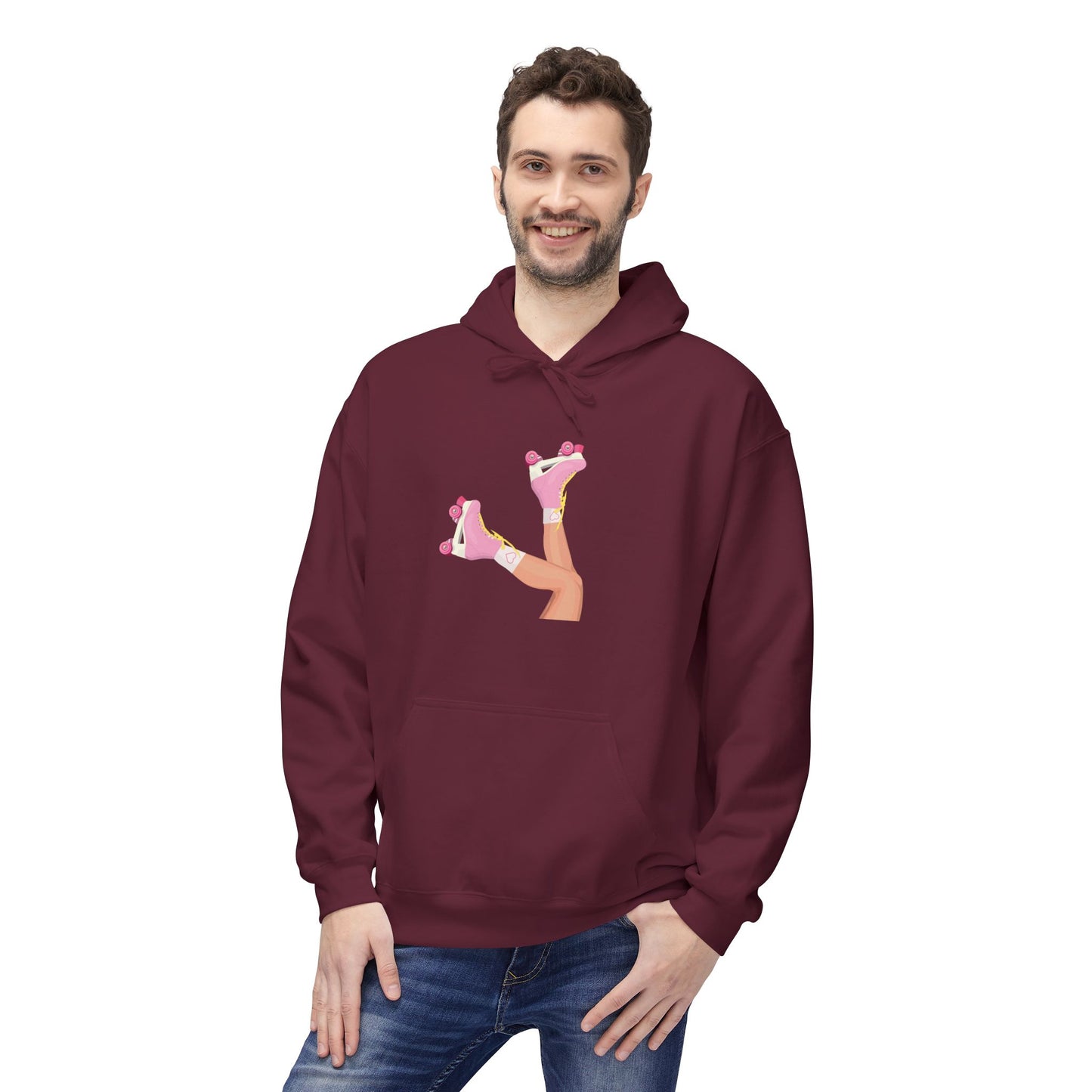 Roller Skates Hoodie | Y2K Aesthetic Sweatshirt | Retro 90s Pullover | Cute Statement Hoodie