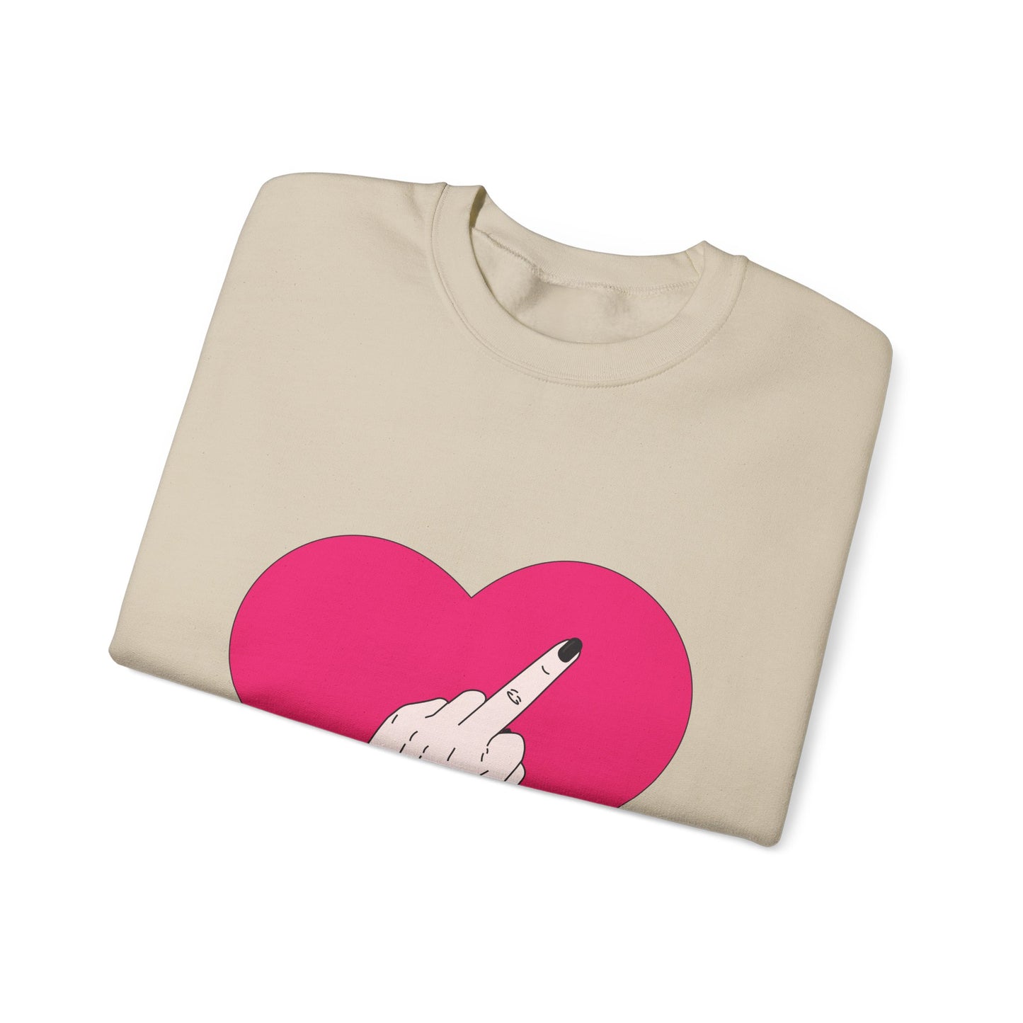 Self Love Heart Crewneck Sweatshirt | Pink Heart Graphic Pullover | Funny Sassy Sweater | Y2K Aesthetic | Edgy Statement Crewneck
