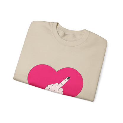 Self Love Heart Crewneck Sweatshirt | Pink Heart Graphic Pullover | Funny Sassy Sweater | Y2K Aesthetic | Edgy Statement Crewneck