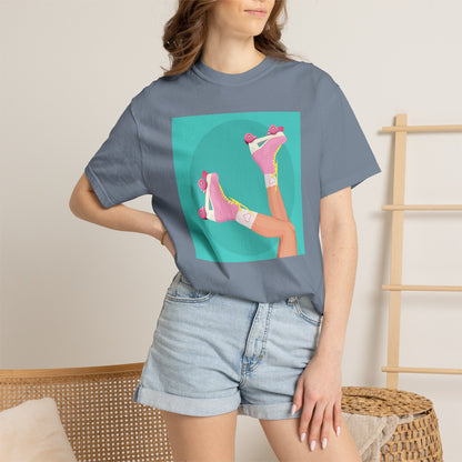 Pink Roller Skates T-Shirt | Retro 90s Y2K Aesthetic Tee | Gift for her