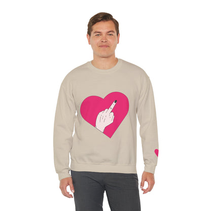 Self Love Heart Crewneck Sweatshirt | Pink Heart Graphic Pullover | Funny Sassy Sweater | Y2K Aesthetic | Edgy Statement Crewneck