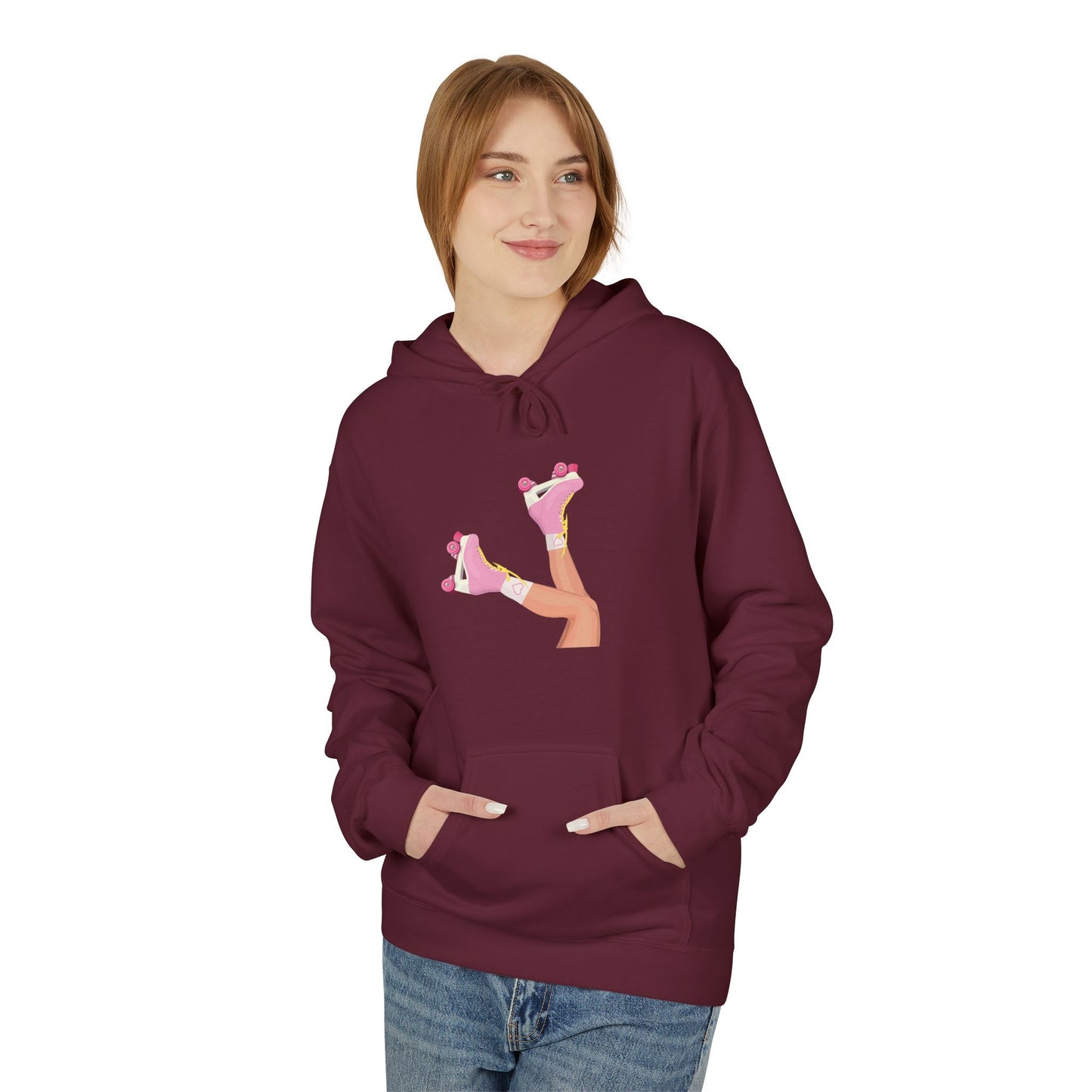 Roller Skates Hoodie | Y2K Aesthetic Sweatshirt | Retro 90s Pullover | Cute Statement Hoodie