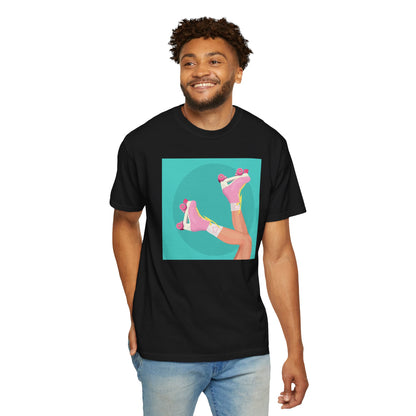 Pink Roller Skates T-Shirt | Retro 90s Y2K Aesthetic Tee | Gift for her