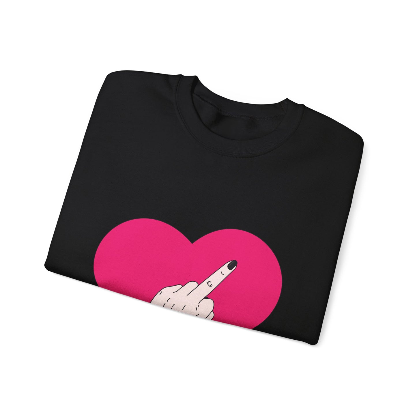 Self Love Heart Crewneck Sweatshirt | Pink Heart Graphic Pullover | Funny Sassy Sweater | Y2K Aesthetic | Edgy Statement Crewneck