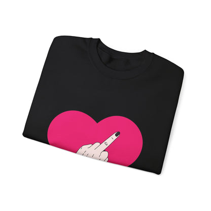 Self Love Heart Crewneck Sweatshirt | Pink Heart Graphic Pullover | Funny Sassy Sweater | Y2K Aesthetic | Edgy Statement Crewneck