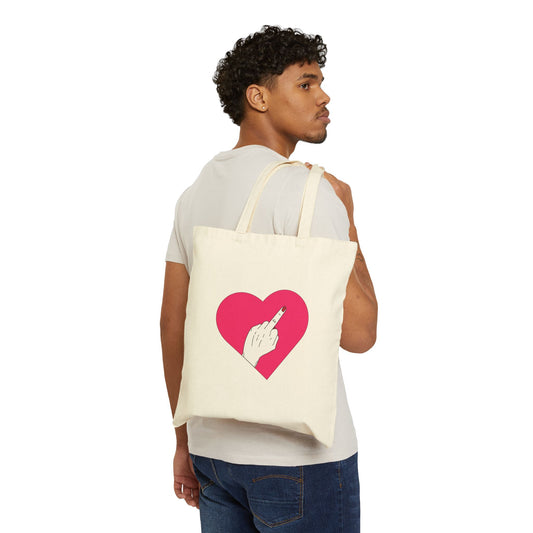 Self Love Tote Bag | Heart Canvas Bag | Funny Sassy Tote | Edgy Aesthetic Gift | Ironic Statement Bag