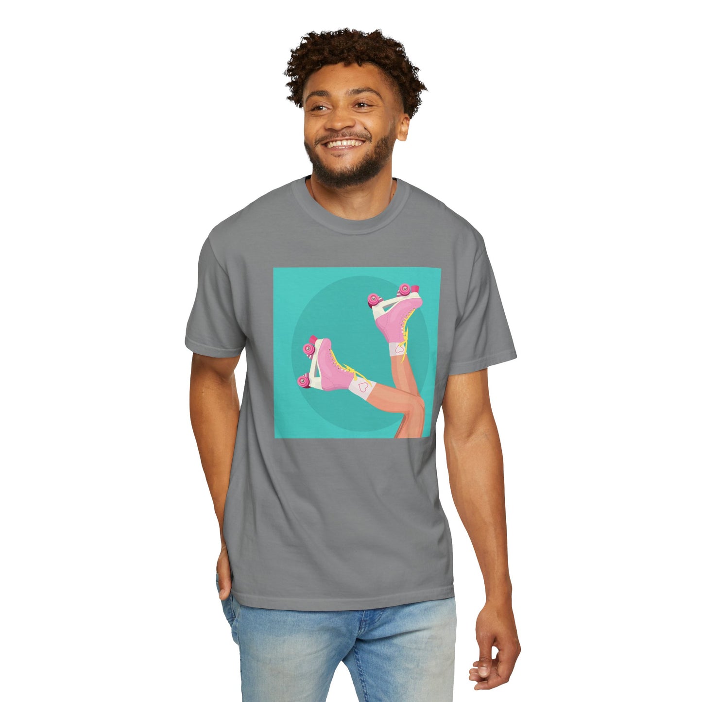 Pink Roller Skates T-Shirt | Retro 90s Y2K Aesthetic Tee | Gift for her