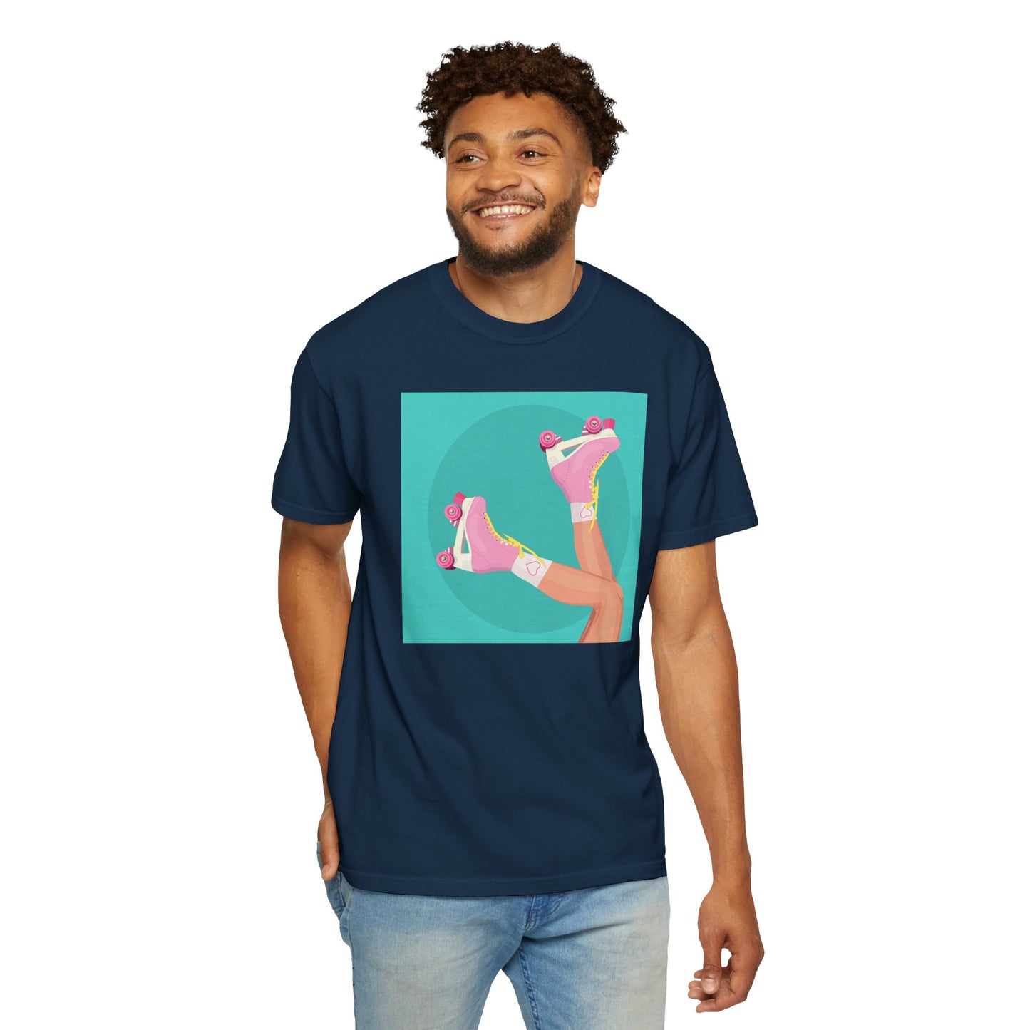 Pink Roller Skates T-Shirt | Retro 90s Y2K Aesthetic Tee | Gift for her