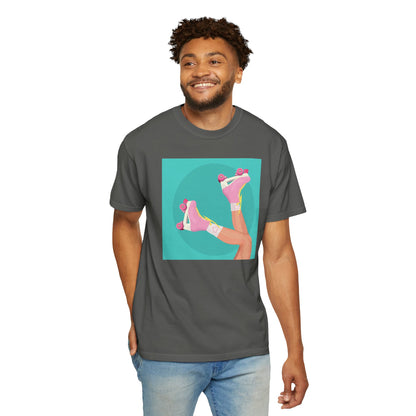 Pink Roller Skates T-Shirt | Retro 90s Y2K Aesthetic Tee | Gift for her