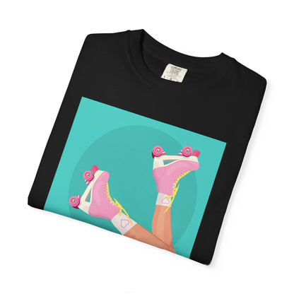 Pink Roller Skates T-Shirt | Retro 90s Y2K Aesthetic Tee | Gift for her