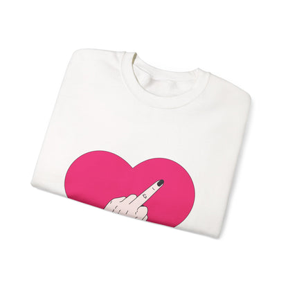 Self Love Heart Crewneck Sweatshirt | Pink Heart Graphic Pullover | Funny Sassy Sweater | Y2K Aesthetic | Edgy Statement Crewneck