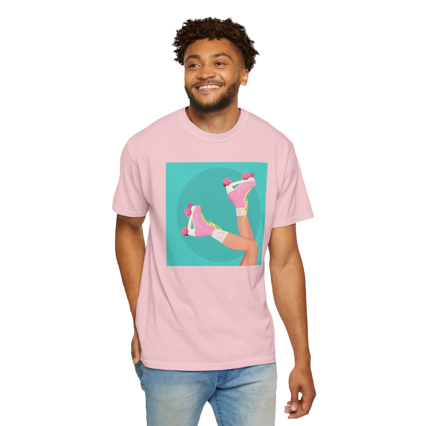 Pink Roller Skates T-Shirt | Retro 90s Y2K Aesthetic Tee | Gift for her