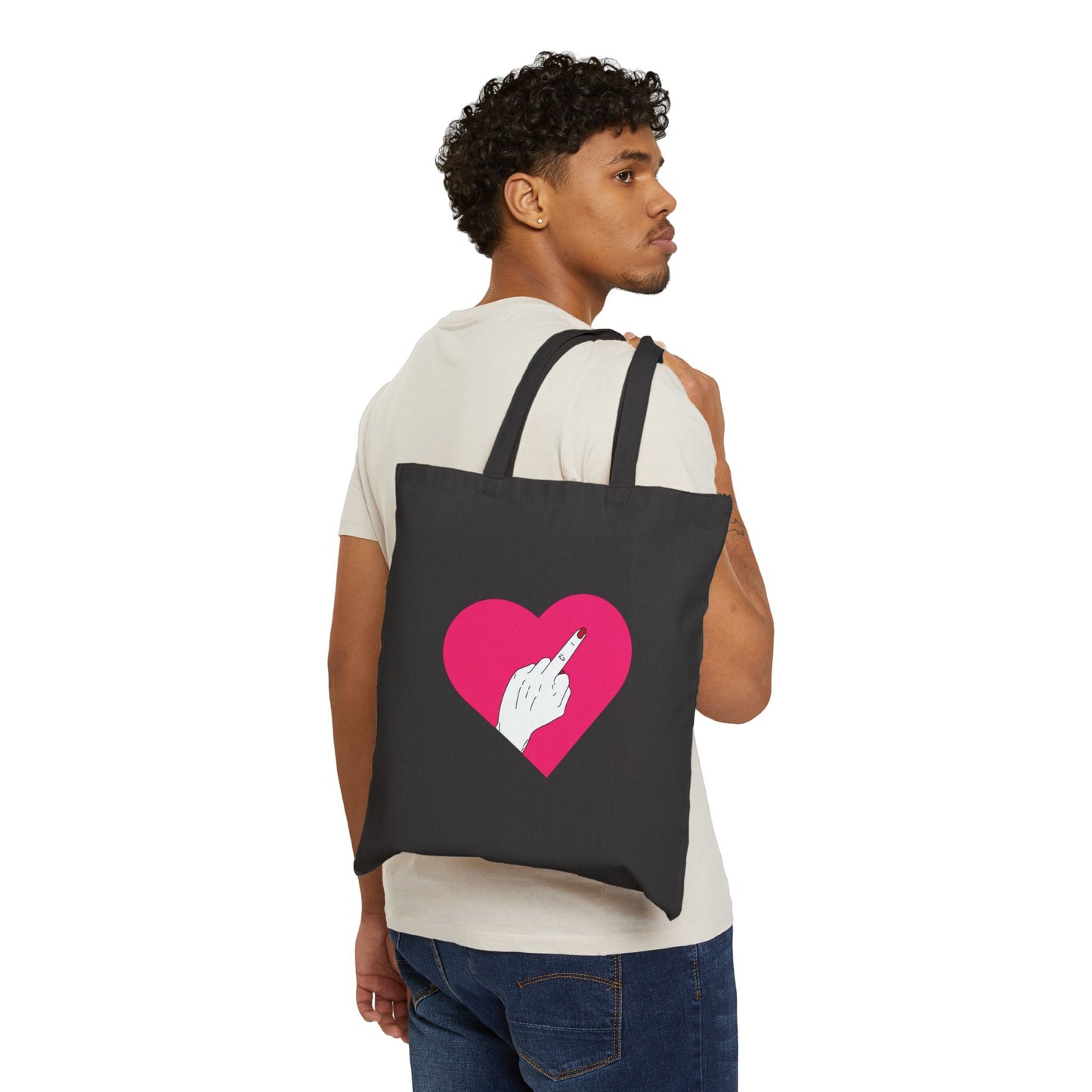 Self Love Tote Bag | Heart Canvas Bag | Funny Sassy Tote | Edgy Aesthetic Gift | Ironic Statement Bag