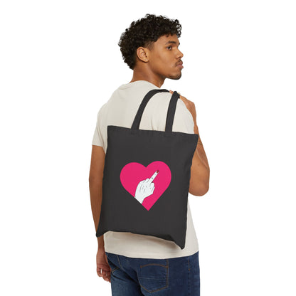 Self Love Tote Bag | Heart Canvas Bag | Funny Sassy Tote | Edgy Aesthetic Gift | Ironic Statement Bag